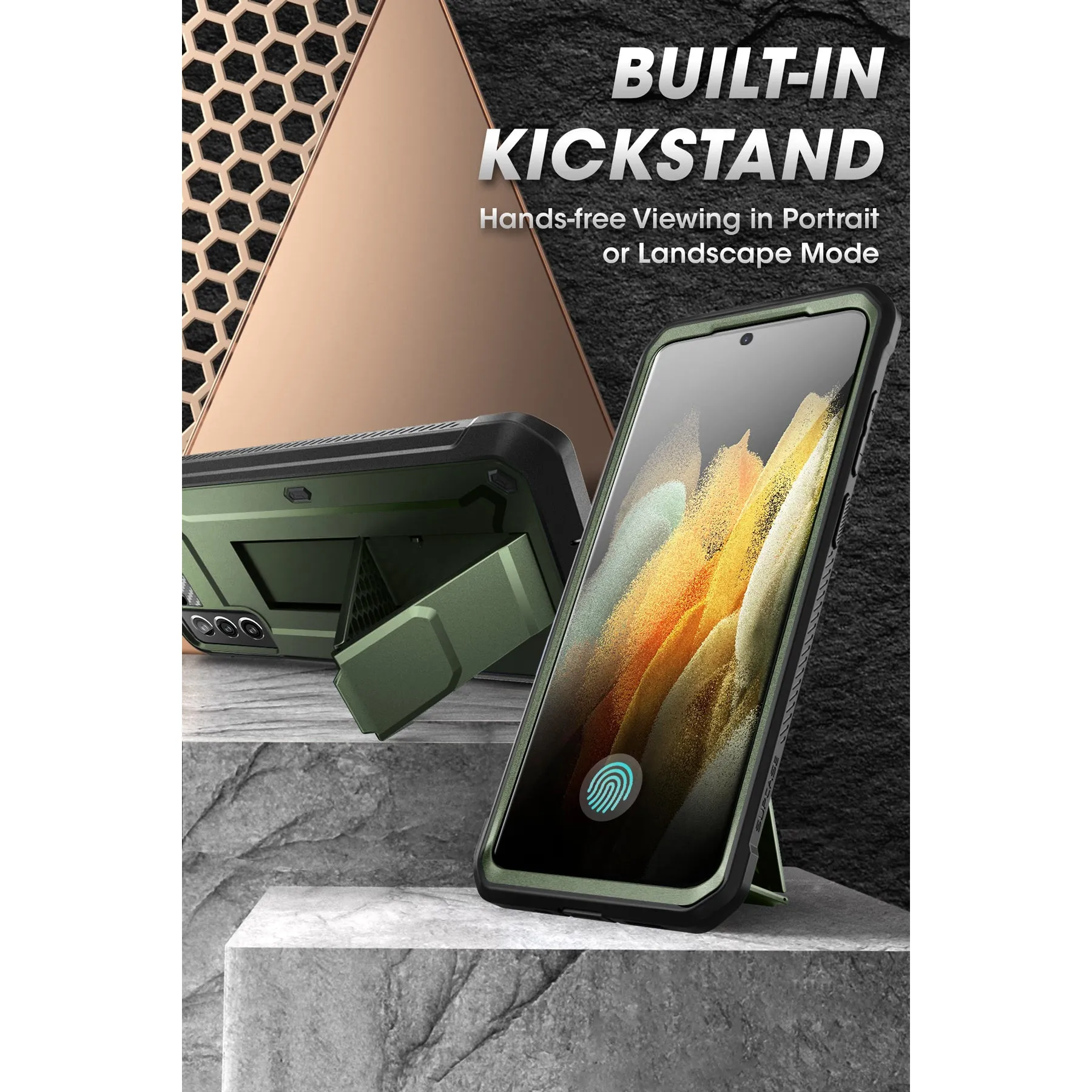 Worth Every Penny Galaxy S21 FE Unicorn Beetle PRO Rugged Case-Dark Green  Today Only!