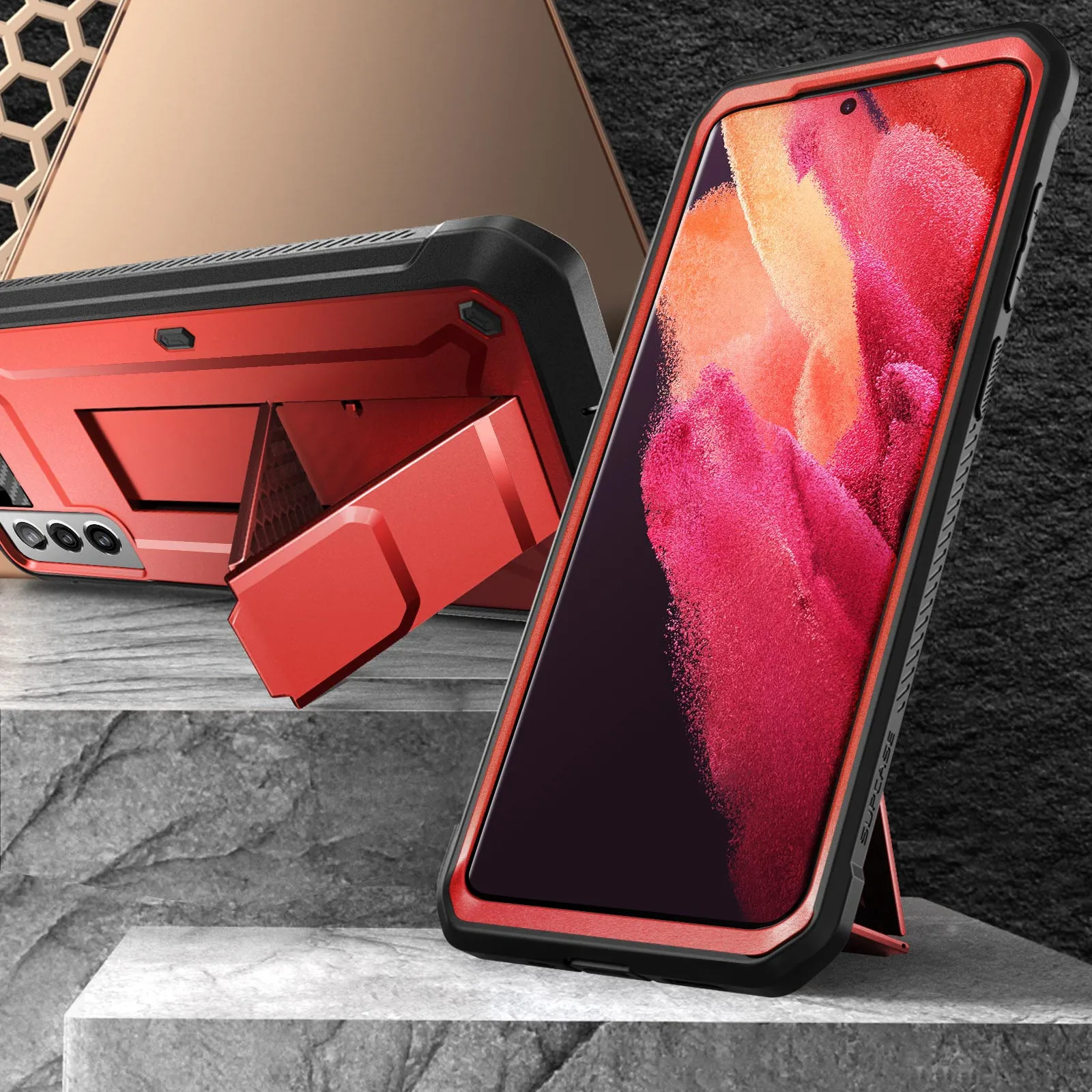 Worth Every Penny Galaxy S21 Unicorn Beetle Pro Rugged Case-Metallic Red  Limited Release!