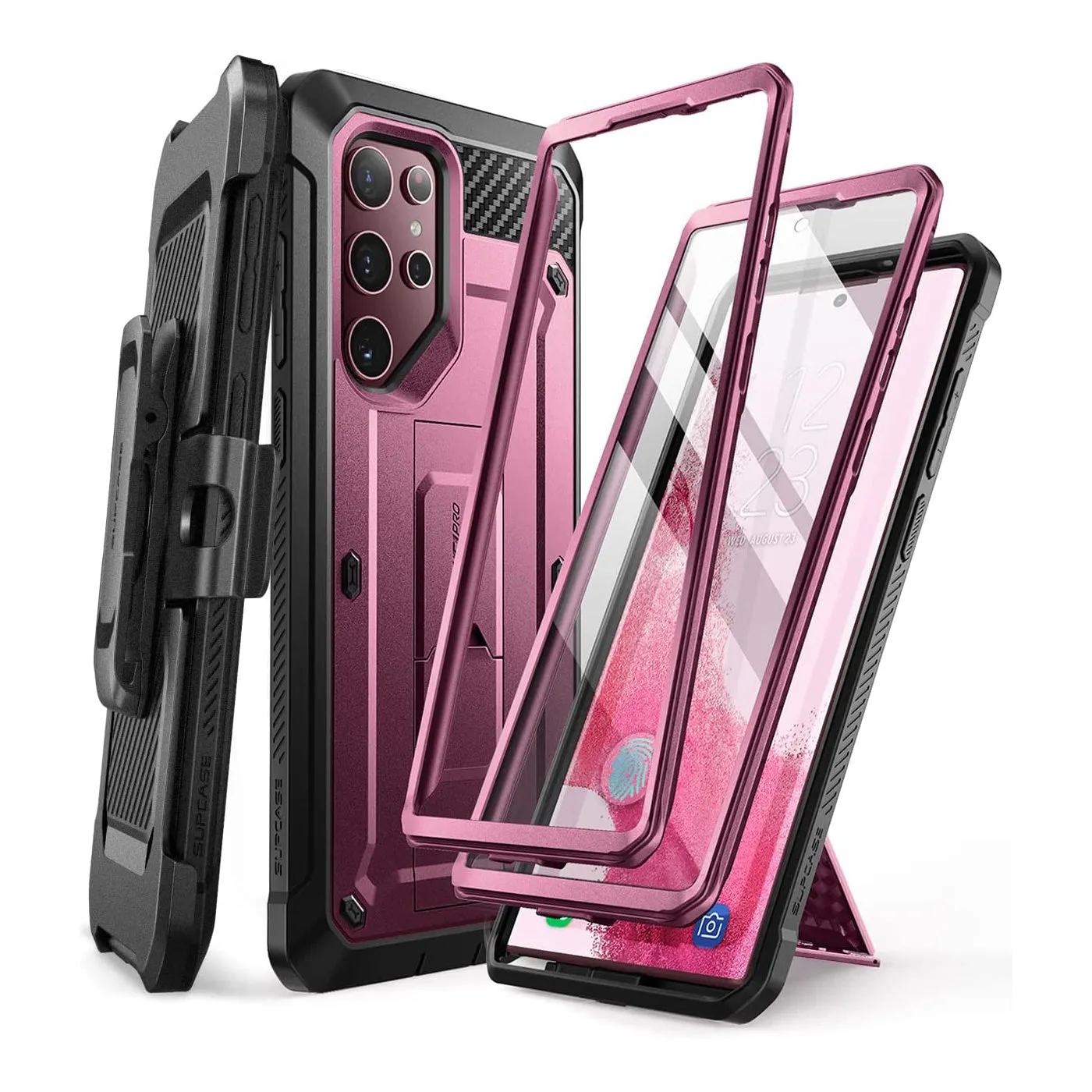 Worth Every Penny Galaxy S22 Ultra Unicorn Beetle PRO Screen Protector Case-Burgundy  Last Few Pieces!