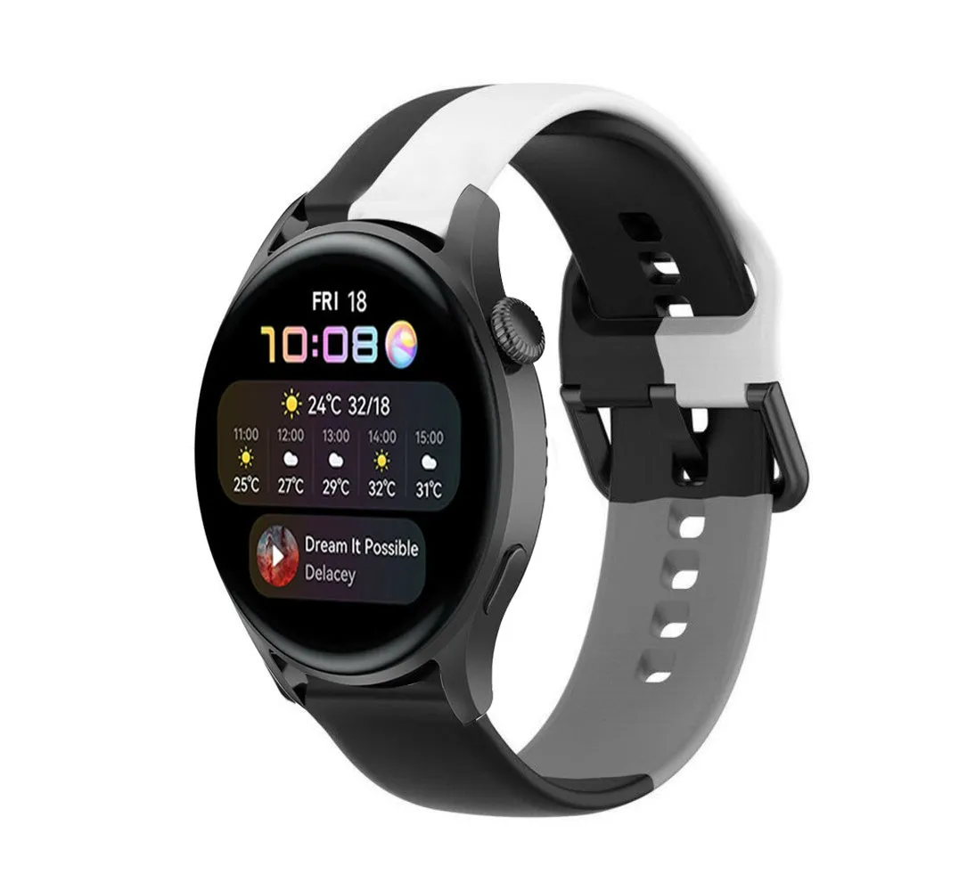 Worth Every Penny Huawei Watch 3 (Pro) Sport Strap (Black-White-Grey)  Last Few Pieces!