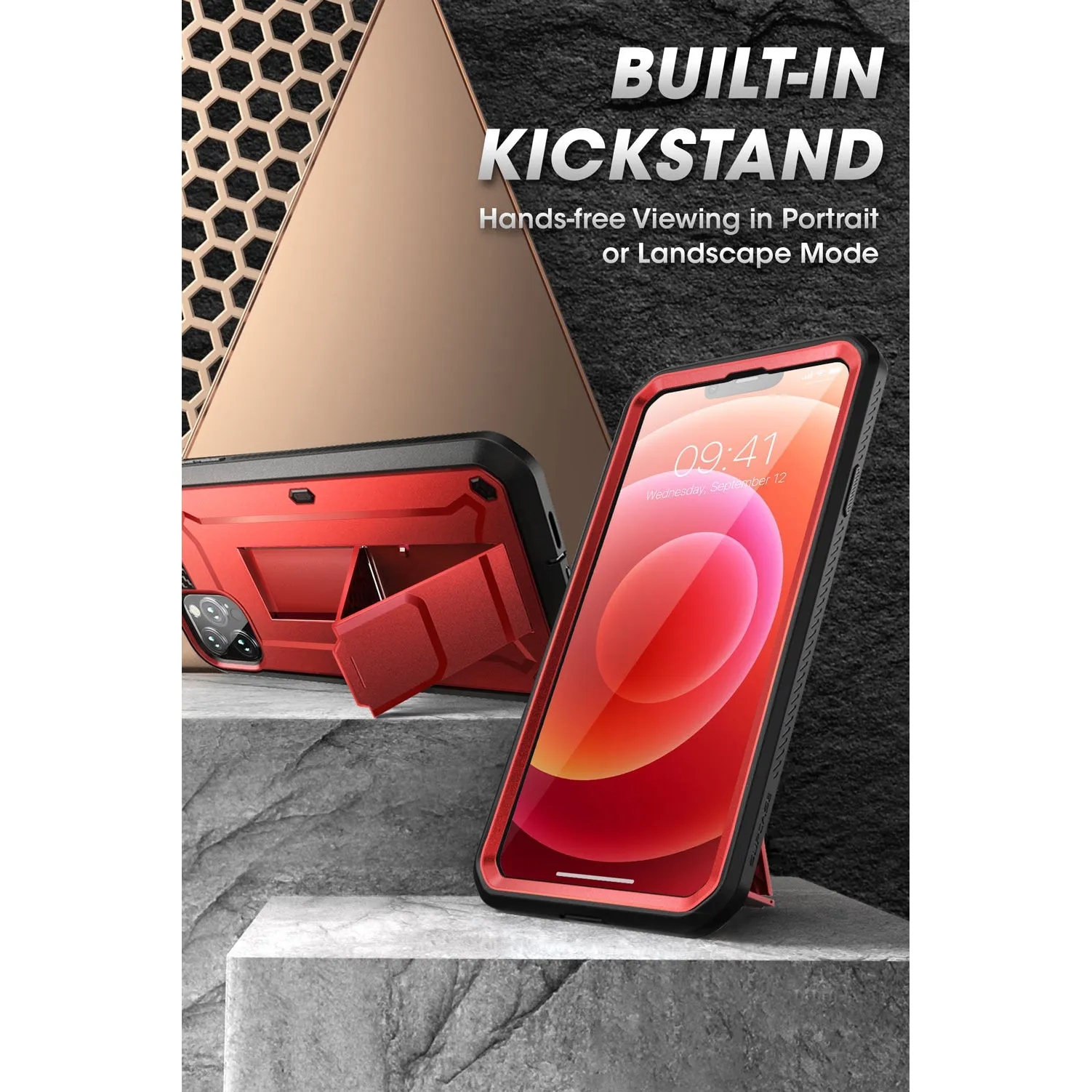 Worth Every Penny iPhone 13 Pro Max 6.7 inch Unicorn Beetle Pro Rugged Case-Metallic Red  Today Only!