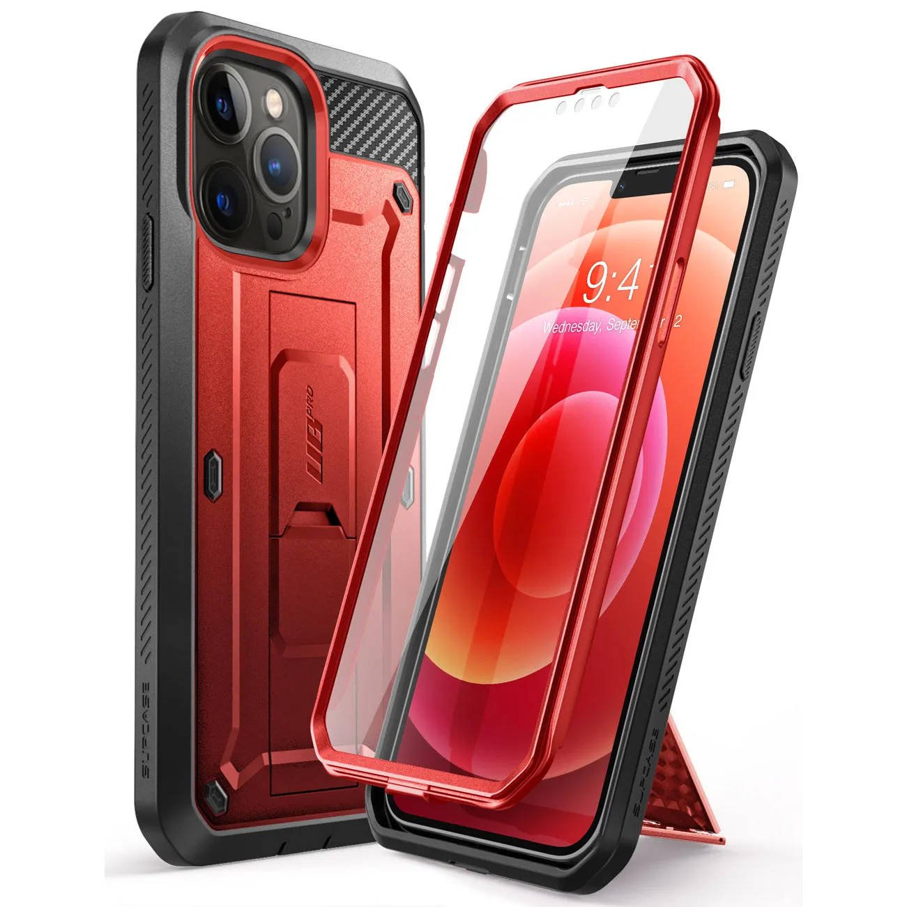 Worth Every Penny iPhone 13 Pro Max 6.7 inch Unicorn Beetle Pro Rugged Case-Metallic Red  Today Only!