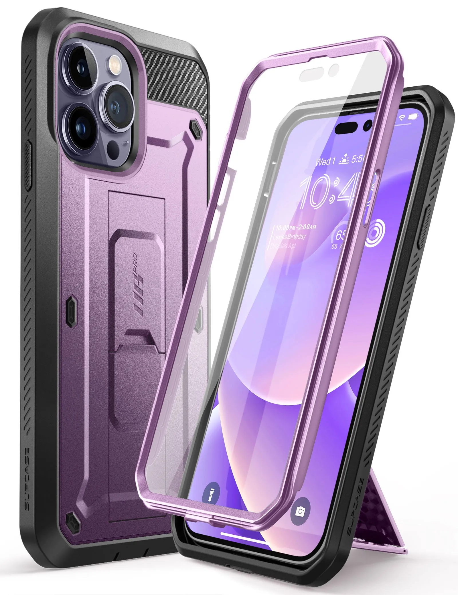 Worth Every Penny iPhone 14 Pro 6.1 inch Unicorn Beetle Pro Rugged Case-Deep Purple  Stylish & Comfortable