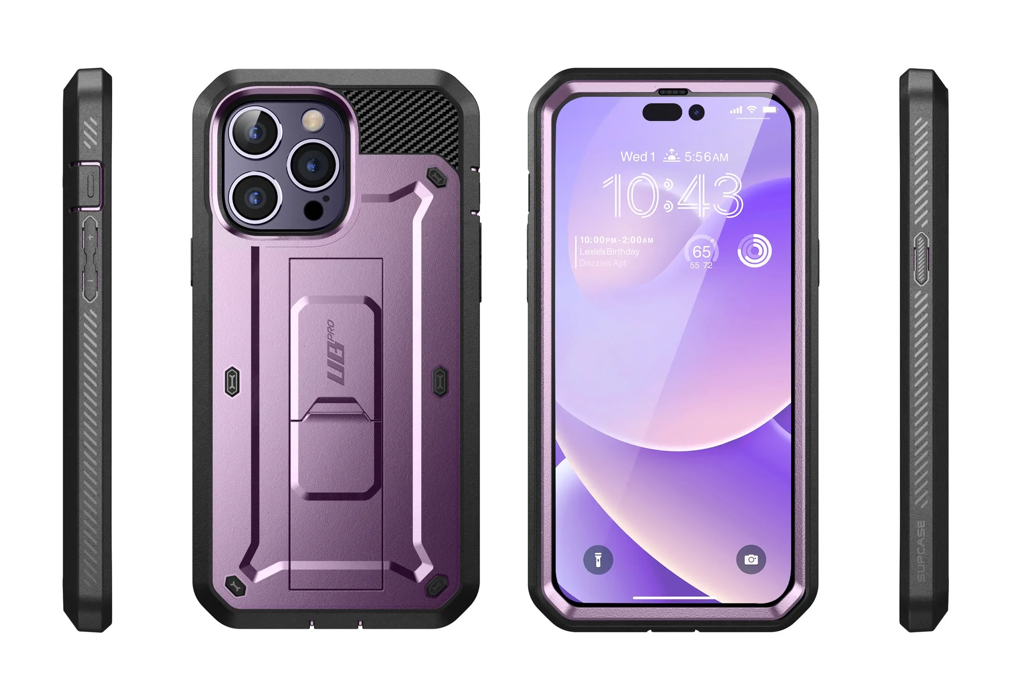 Worth Every Penny iPhone 14 Pro 6.1 inch Unicorn Beetle Pro Rugged Case-Deep Purple  Stylish & Comfortable