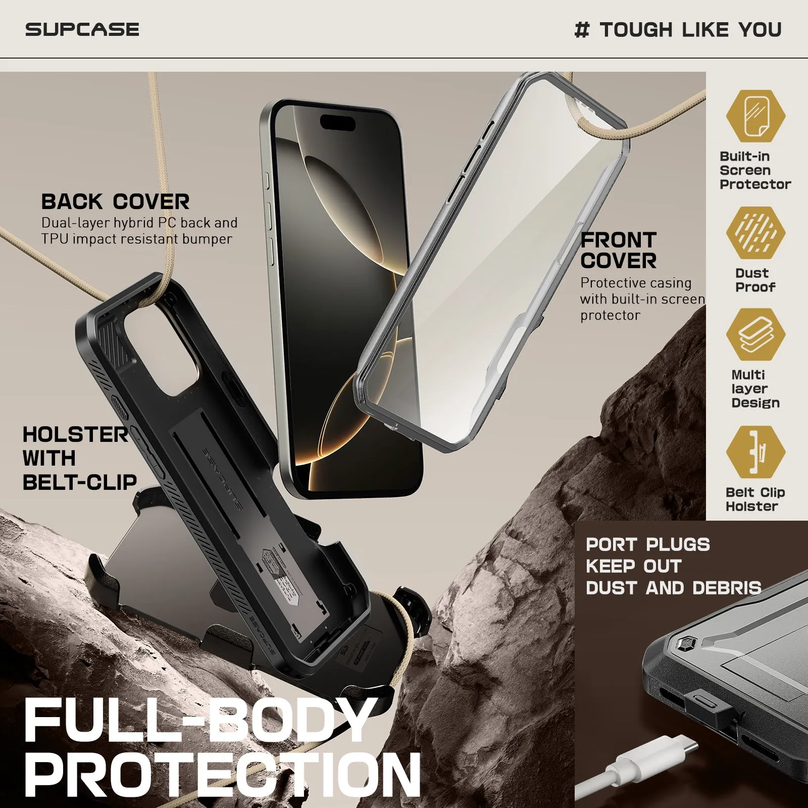 Worth Every Penny iPhone 16 Pro Max 6.9 inch Unicorn Beetle PRO Rugged Case-Titan Gray  Dont Miss Out!