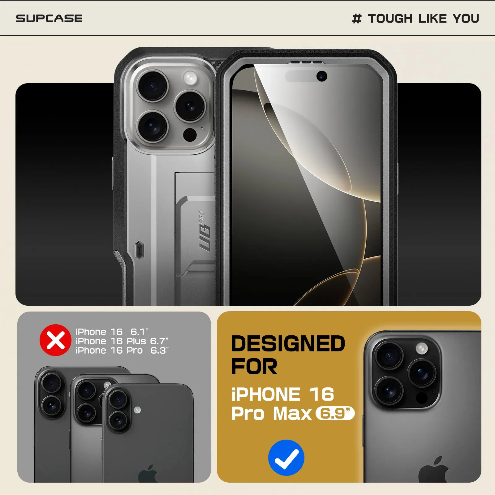 Worth Every Penny iPhone 16 Pro Max 6.9 inch Unicorn Beetle PRO Rugged Case-Titan Gray  Dont Miss Out!
