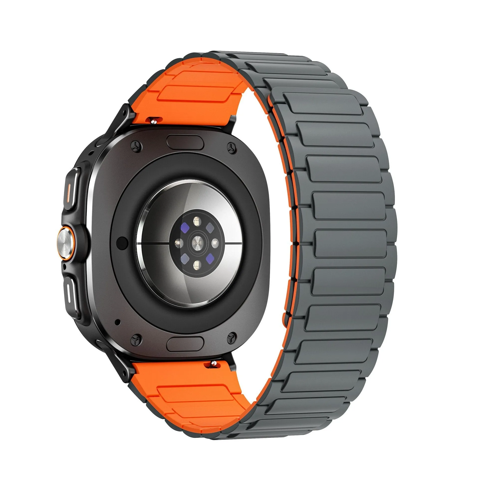 Worth Every Penny Samsung Galaxy Watch Ultra Magnetic Silicone Strap (Gray/Orange)  Limited Stock!