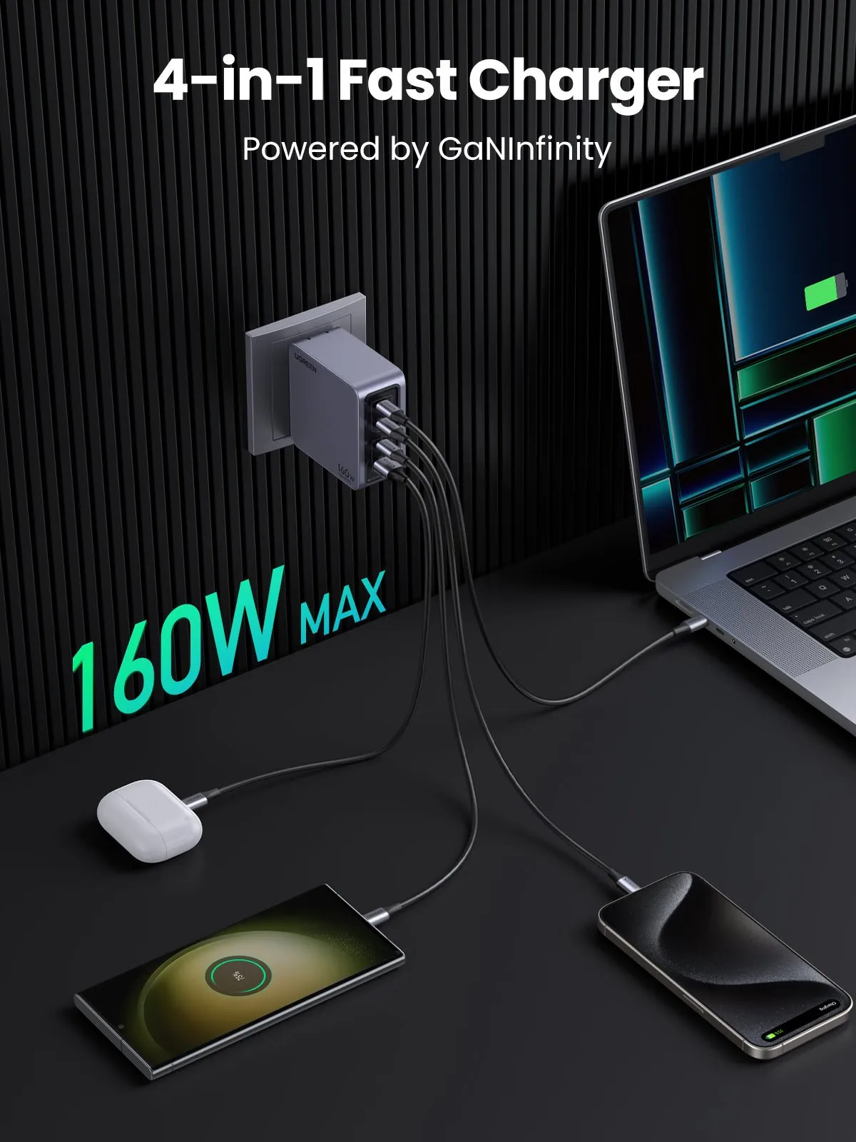 Worth Every Penny UGREEN Nexode Pro 160W 4-Port GaN Fast iphone Charger  Ends Soon!
